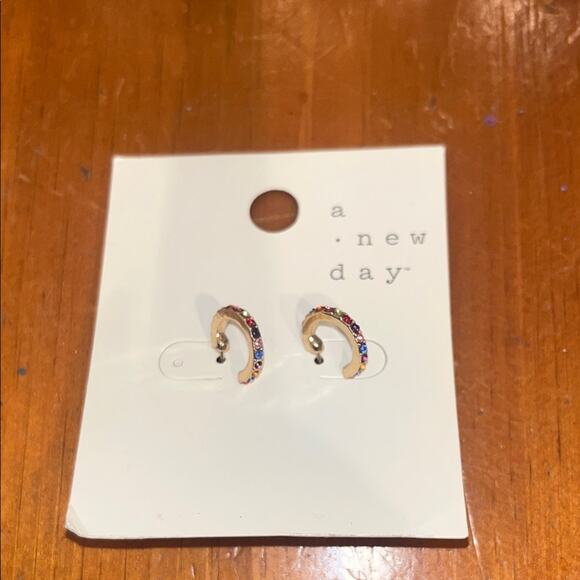 a new day Jewelry - A New Day Gold Earrings with Colorful Accents